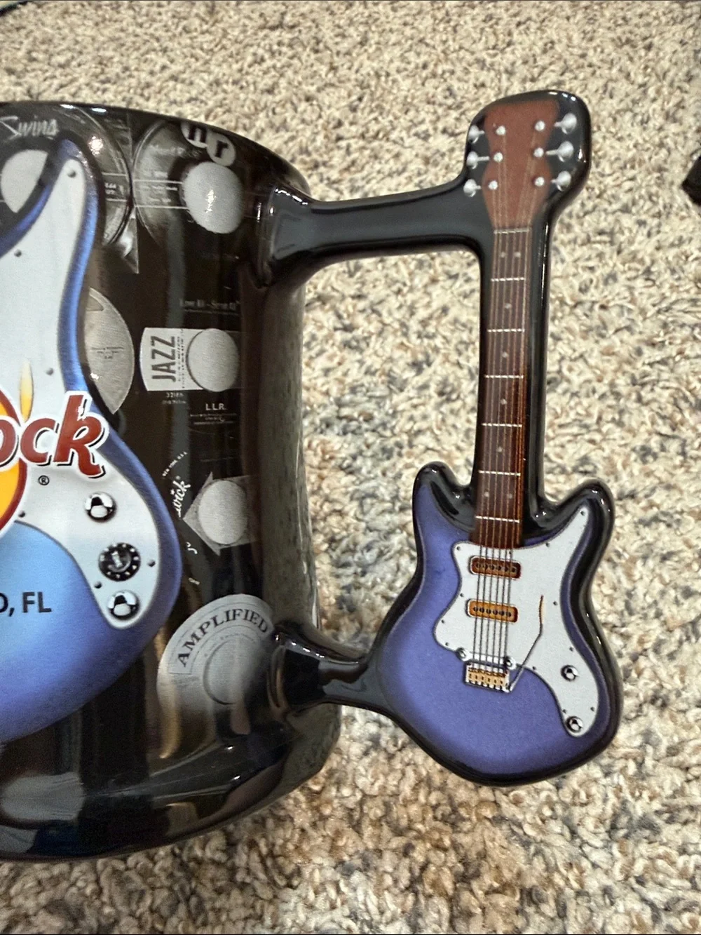 Hard Rock Cafe Hollywood Florida Guitar Mug